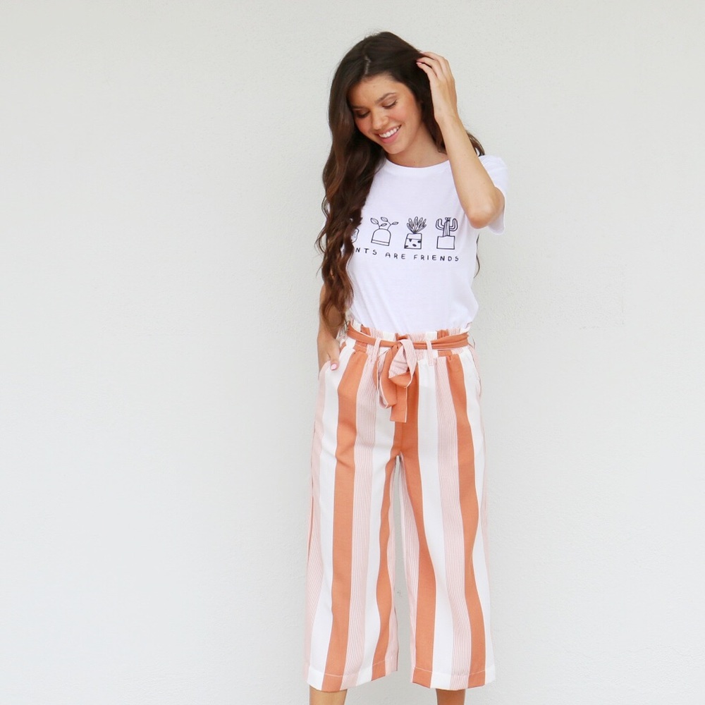 apricot striped pants - Picture 5 of 5